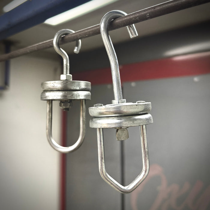 Rotating Container Hook ROTATING CARRIER - SWIVEL HOOKS — Oxytech Powder Coatings