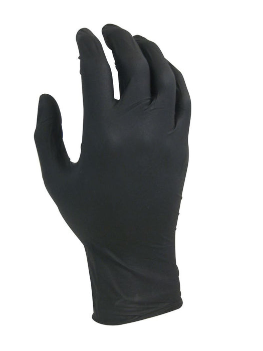 Heavy duty Black Nitrile disposable gloves