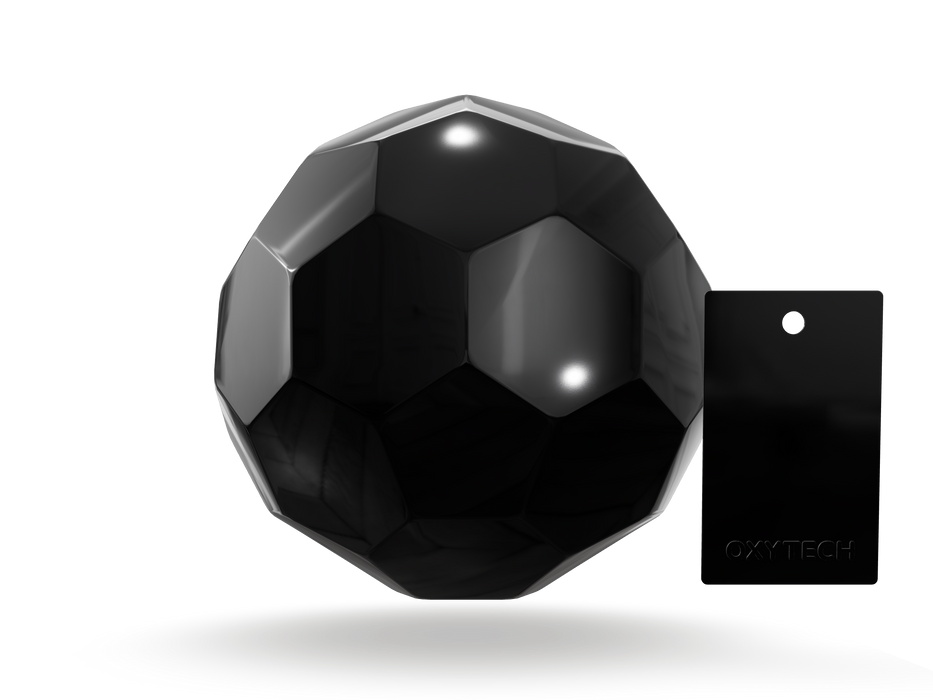JET BLACK GLOSS (RAL 9005) colour sample panel