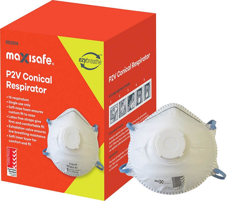 P2 conical respirator safety mask (box of 10)