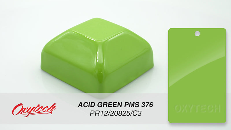 ACID GREEN PMS 376 colour sample panel