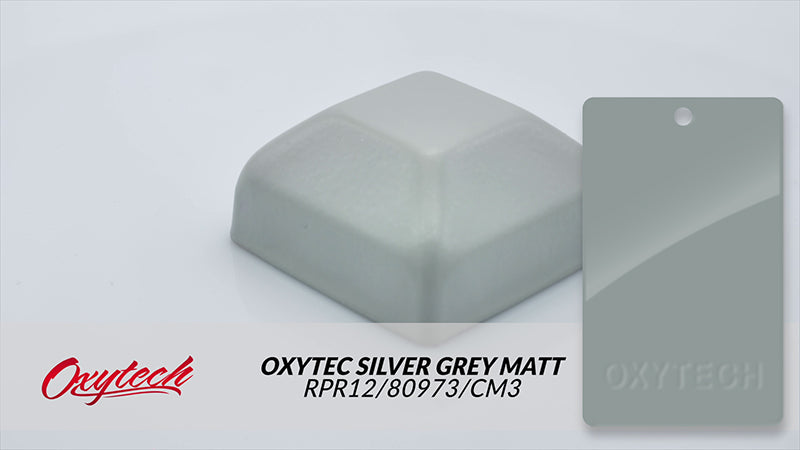 OXYTEC SILVER GREY MATT colour sample panel