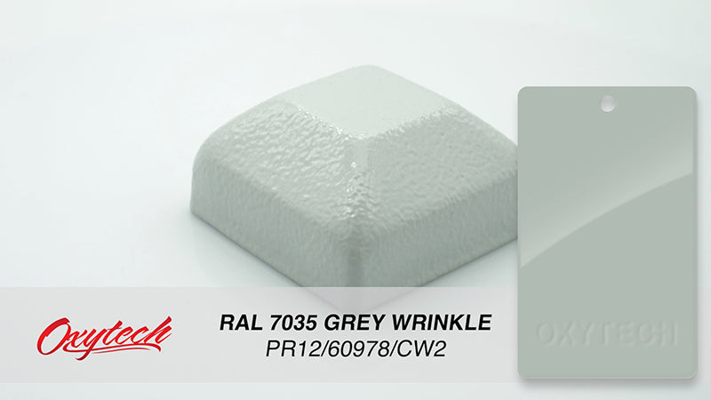 RAL 7032 PEBBLE GREY WRINKLE colour sample panel — Oxytech.com.au